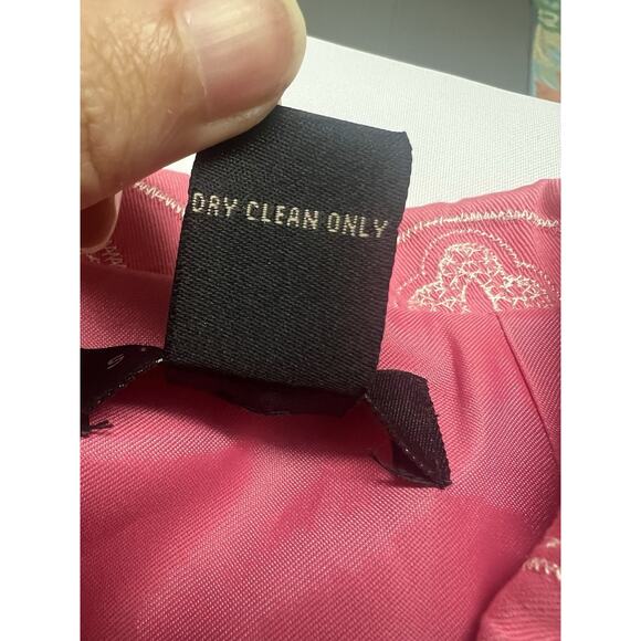 Silkland Petite Jacket Womens Sz PS Pink Covered Buttons Cropped Barbiecore Mod - Picture 7 of 10